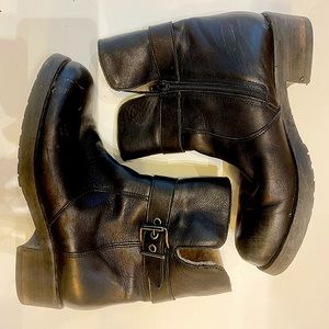 Leather boots Combat Harley Style